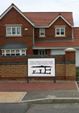 Dixons Bank - mock-up of sign in place