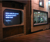 Dazzle and Attract - text in shop window